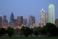 Downtown Dallas skyline night scenes Royalty Free Stock Photo