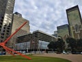 Downtown Dallas from back entrance of art museum