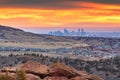 Downtown Denver, Colorado, USA From Red Rocks Royalty Free Stock Photo