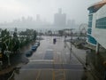 Downtown Detroit on a rainy day Royalty Free Stock Photo