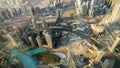 Downtown of Dubai (UAE). Birds-eye view.