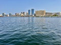 Downtown Dubai view from Dubai Creek Royalty Free Stock Photo