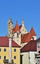 Downtown of Eggenburg, Austria, vertical Royalty Free Stock Photo