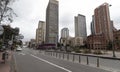 Downtown financial center buildings near to 7th avenue and transmilenio station