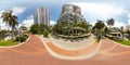 Downtown fort Lauderdale 360 equirectangular photo Alluvion Las Olas condominium building Royalty Free Stock Photo