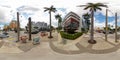 Downtown fort Lauderdale 360 equirectangular photo Mortons Steakhouse Royalty Free Stock Photo