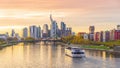 Downtown Frankfurt city skyline, cityscape of Germany Royalty Free Stock Photo