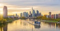 Downtown Frankfurt city skyline, cityscape of Germany Royalty Free Stock Photo