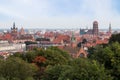 Downtown in Gdansk viewed from above