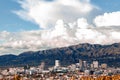 Downtown glendale california skyline with san gabriel national forest