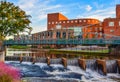 Downtown Greenville South Carolina along the Reedy River on a Sunny Day Royalty Free Stock Photo