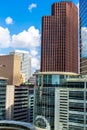 Downtown Houston highrise buildings Royalty Free Stock Photo