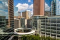 Downtown Houston highrise buildings Royalty Free Stock Photo