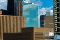 Downtown Houston highrise buildings Royalty Free Stock Photo