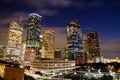 Downtown Houston at night Royalty Free Stock Photo