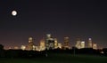 Downtown Houston Night Pano Royalty Free Stock Photo