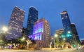 Downtown Houston skyline in Texas USA at twilight Royalty Free Stock Photo