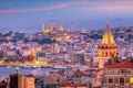 Downtown Istanbul cityscape in Turkey