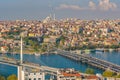 Downtown Istanbul cityscape of Turkey Royalty Free Stock Photo