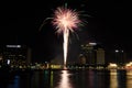 Downtown Jacksonville Florida at Night During Fireworks