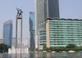 Downtown of Jakarta, Hotel Indonesia roundabout Royalty Free Stock Photo