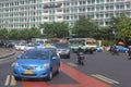 Downtown of Jakarta, Hotel Indonesia roundabout Royalty Free Stock Photo