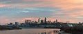 Downtown Kansas City urban Skyline Sunset Royalty Free Stock Photo