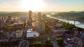 Downtown Knoxville Tennessee skyline in the morning sunlight