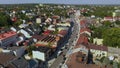 Downtown Konskie Ulica Pilsudskiego Aerial View Poland