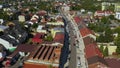 Downtown Konskie Ulica Pilsudskiego Aerial View Poland