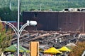 Downtown Lac Megantic after the worst train disaster in the canadian history Royalty Free Stock Photo