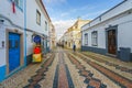 Downtown of Lagos, a picturesque Western Algarve coastline town in Portugal. Street view