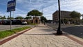 Downtown Lakeland Florida decorative sidewalk Royalty Free Stock Photo