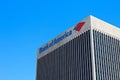 Sign of the Bank of America on the top of the company building Royalty Free Stock Photo