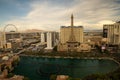 Downtown of Las Vegas with swimming pool Royalty Free Stock Photo