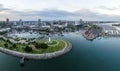 LB Rainbow Harbor at dusk Royalty Free Stock Photo