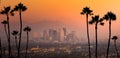 Downtown Los Angeles city skyline, cityscape of LA Royalty Free Stock Photo