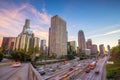 Downtown Los Angeles city skyline, cityscape of LA Royalty Free Stock Photo