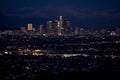 Downtown Los Angeles Night 1 Royalty Free Stock Photo