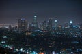 Downtown Los Angeles at night, California, USA Royalty Free Stock Photo