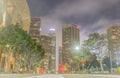 Downtown Los Angeles at Night from Hope Street