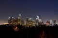 Downtown Los Angeles at Night - View from Elysian Park Royalty Free Stock Photo