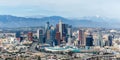 Downtown Los Angeles skyline city buildings cityscape aerial view panoramic Royalty Free Stock Photo