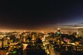 Downtown Los Angeles skyline at night. Royalty Free Stock Photo