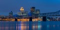 Downtown Louisville at night Royalty Free Stock Photo