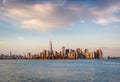 Downtown Manhattan from the Ferry Royalty Free Stock Photo