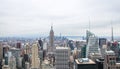 Downtown Manhattan skyline with Empire State Building and midtown skyscrapers Royalty Free Stock Photo