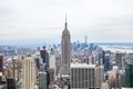 Downtown Manhattan skyline with Empire State Building and midtown skyscrapers Royalty Free Stock Photo