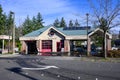 Downtown Mercer Island, Auto Spa car wash on a winter morning