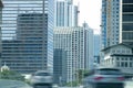 Downtown Miami urban city skyscrapers buildings Royalty Free Stock Photo